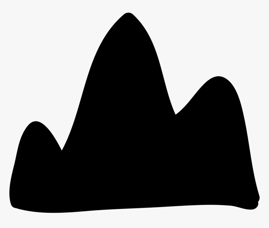 Mountain Hand Drawn Filled Silhouette - Silueta De Una Montaña, HD Png Download, Free Download