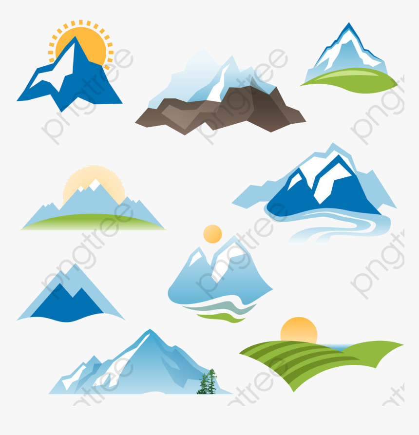 Sunrise Clipart Ocean - Logo Abstract Mountain, HD Png Download, Free Download