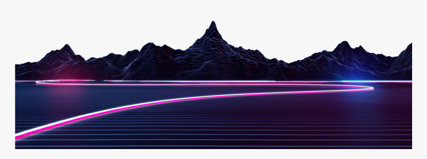 Transparent Mountain Clipart Png - Retrowave Background Png, Png Download, Free Download
