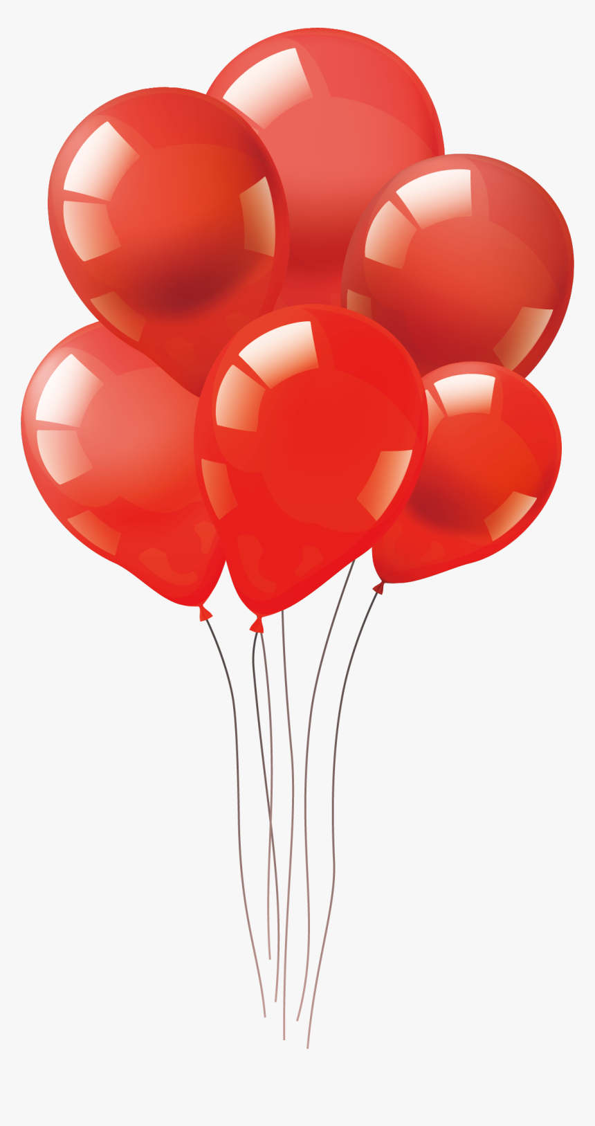 Vector Hand-painted Red Balloon Png Download - Vector Red Balloons Png, Transparent Png, Free Download