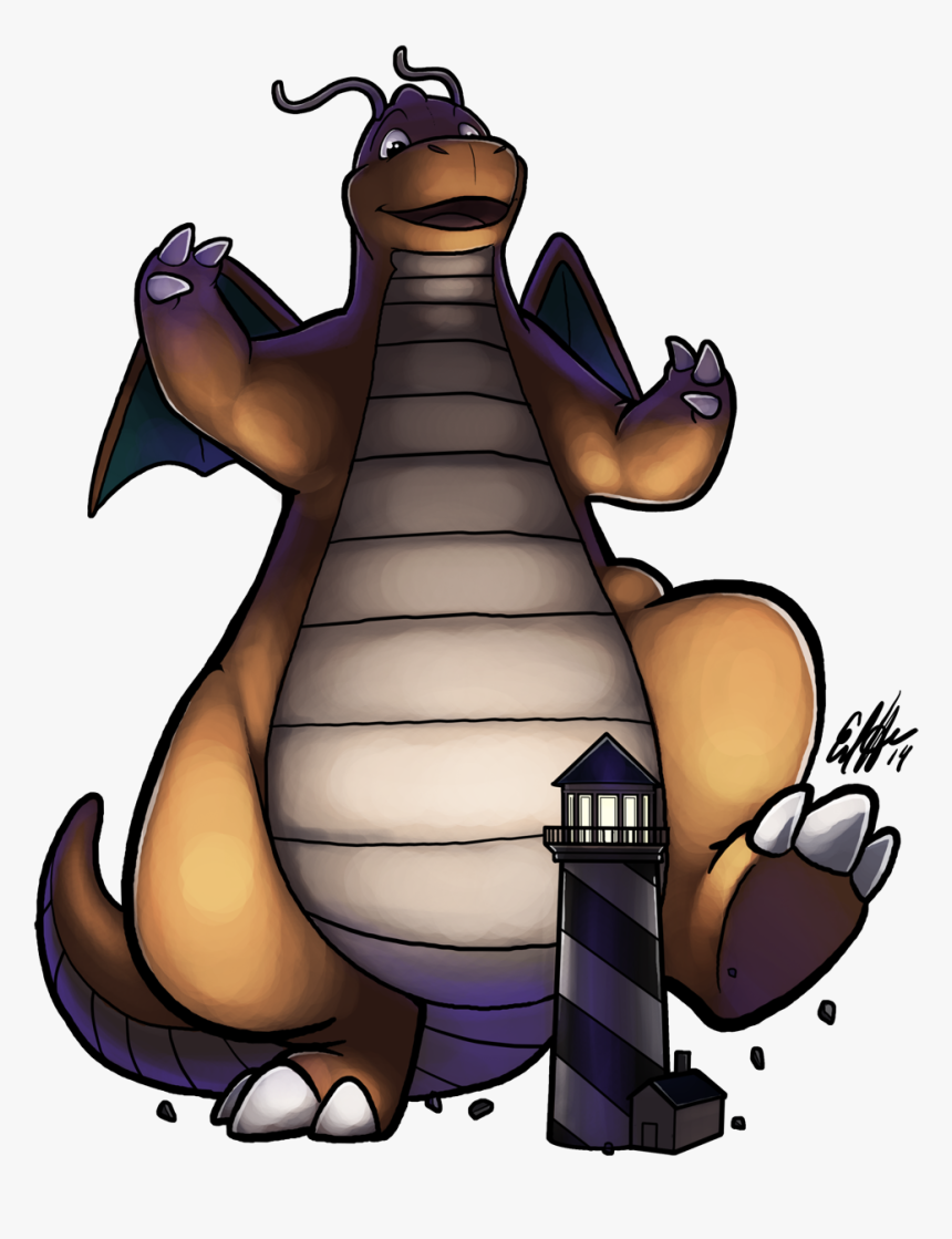 Big Dragonite - Cartoon, HD Png Download, Free Download