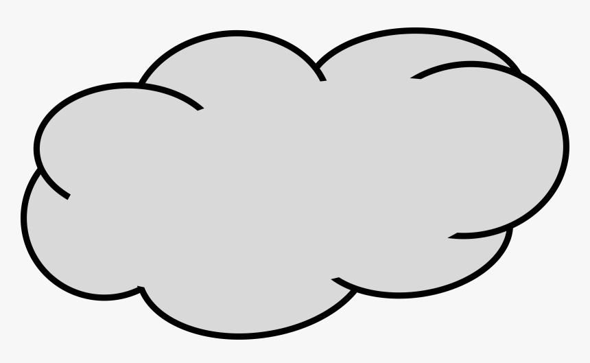 Grey Clipart Smoke Cloud - Grey Cloud Clipart, HD Png Download, Free Download