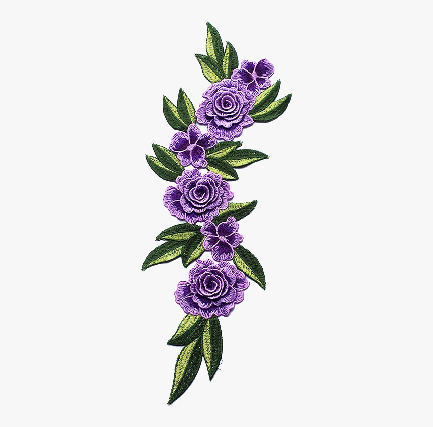 2018 Hot Selling Beautiful Purple Flower Custom 3d - Flower Embroidery Png, Transparent Png, Free Download