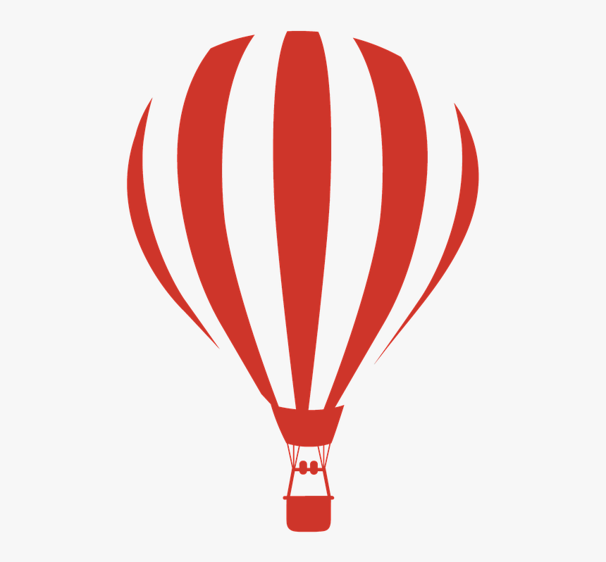 Hot Air Balloon, Balloon, Red, Balloon Flight - Hot Air Balloon Line Art, HD Png Download, Free Download