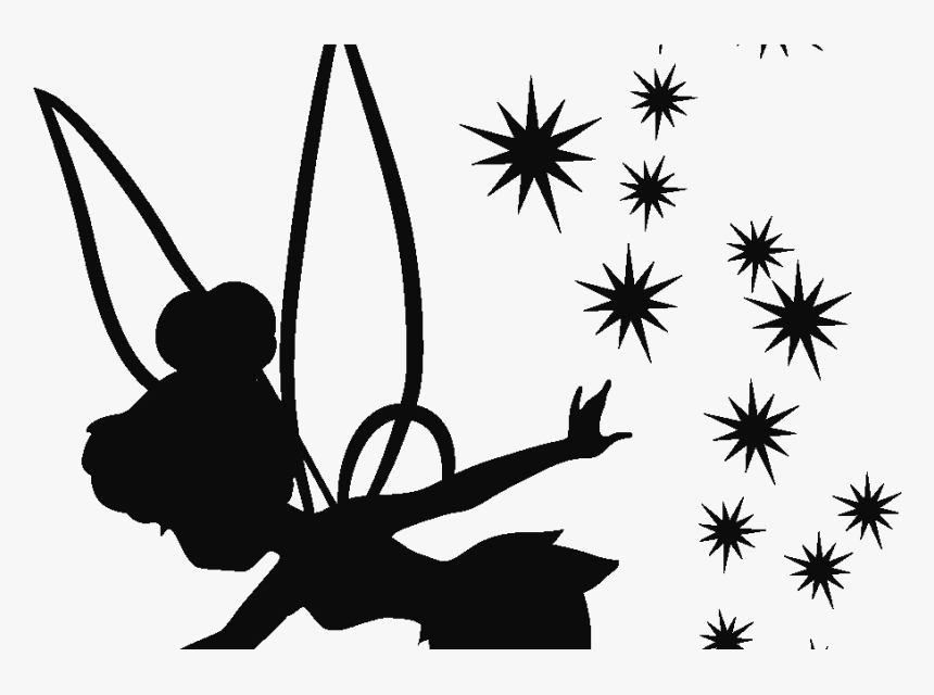 Tinker Bell Wendy Darling Silhouette Drawing Pixie - Pixie Dust Tinkerbell Silhouette, HD Png Download, Free Download