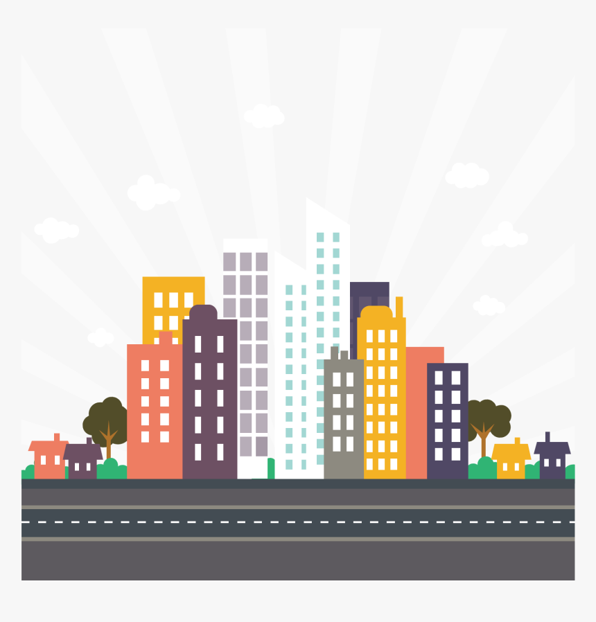 Cartoon Cityscape Png - Servicio A Domicilio Gif, Transparent Png, Free Download