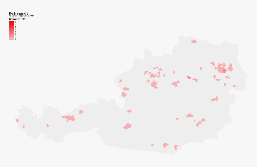 Verteilung Nachname Reinhardt At - Soviet Occupation Zone Austria, HD Png Download, Free Download