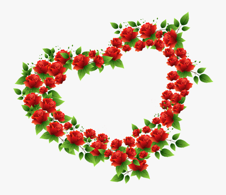 Corazon De Rosas Png - Heart With Good Evening, Transparent Png, Free Download