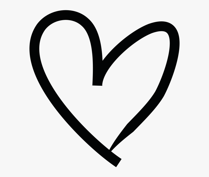Hand Drawn Heart Black Drawn Heart Transparent Hd Png Download Kindpng