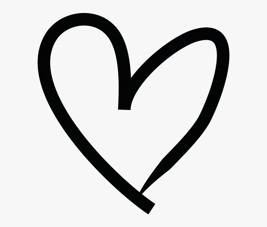 Hand Drawn Heart - Black Drawn Heart Transparent, HD Png Download, Free Download