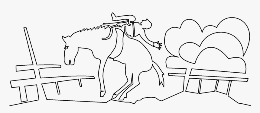 Rodeo Rough Rider With Dust Cloud Lauraleefritz , Transparent - Easy To Draw Rough Riders, HD Png Download, Free Download