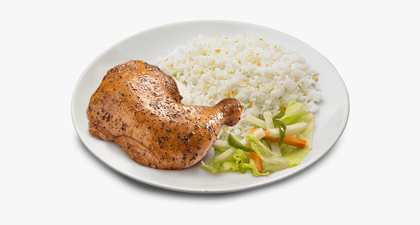 Quarter Chicken Plate - Fried Chicken With Rice Png, Transparent Png, Free Download