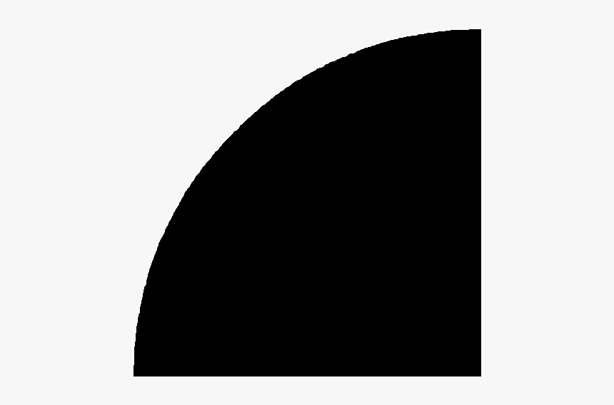 Quarter Of A Circle Black, HD Png Download - kindpng