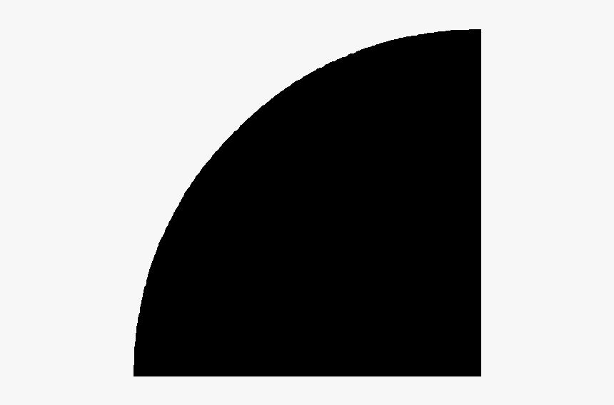 Quarter Of A Circle Black, HD Png Download, Free Download