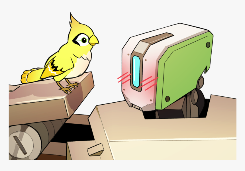 #bastion And #roadhog Drawn For @tgntv - Perching Bird, HD Png Download, Free Download