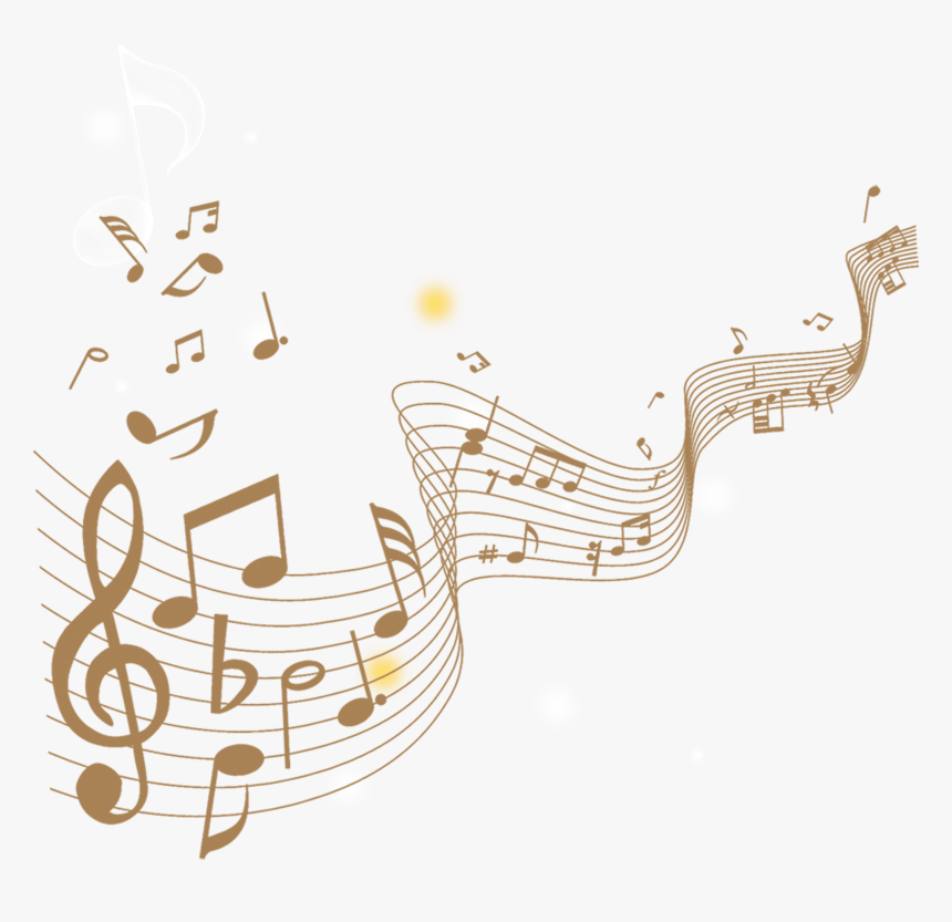 Musical Note Staff - Music Notes Design Png, Transparent Png, Free Download