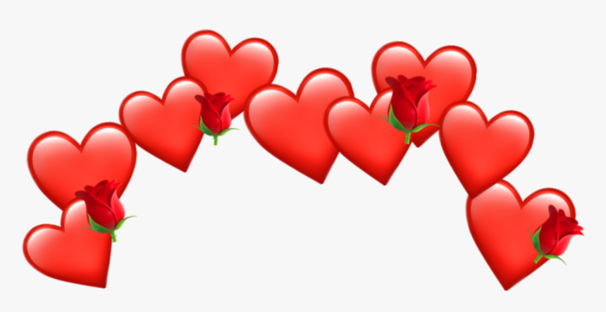 Crown Heart Tumblr Emoji Red Aesthetic Emoji Crown - Red Heart Crown Png, Transparent Png, Free Download