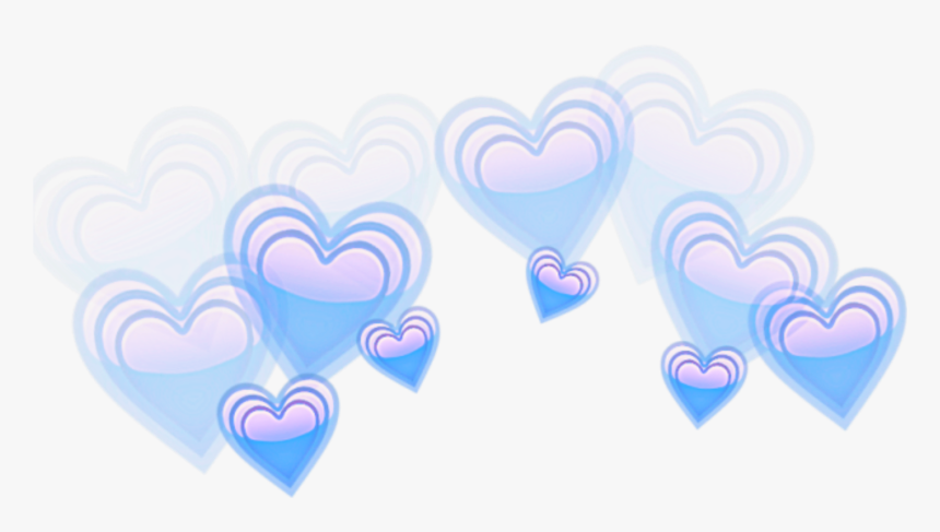 Edit Overlay Corazones Report - Blue Heart Emoji Crown, HD Png Download, Free Download