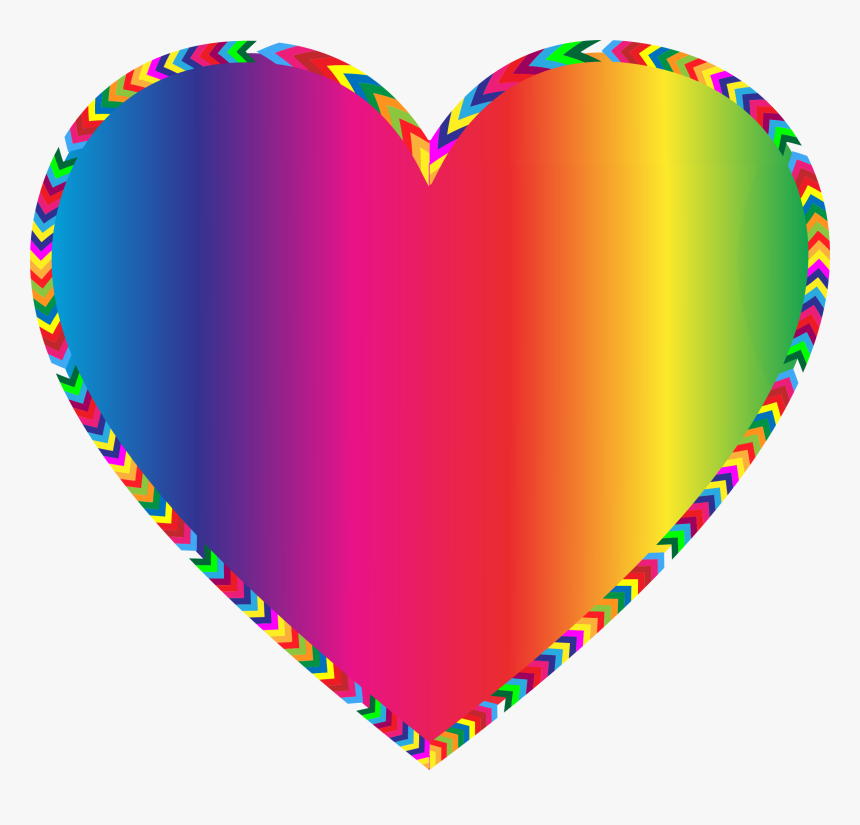 Multi Color Exploding Heart Clipart - Hearts Borders And Frames, HD Png Download, Free Download