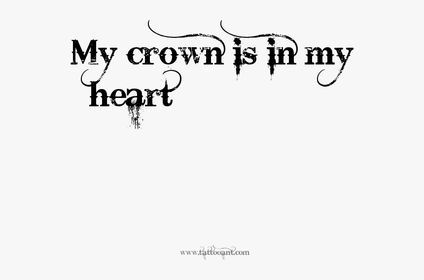 My Crown Is In My Heart Tattoo Design - Love Creation Logo Png, Transparent Png, Free Download