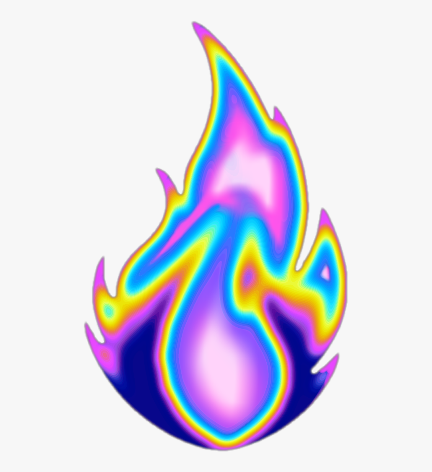 #fire #flame #aesthetic #color #dream #emoji #glitter, HD Png Download, Free Download