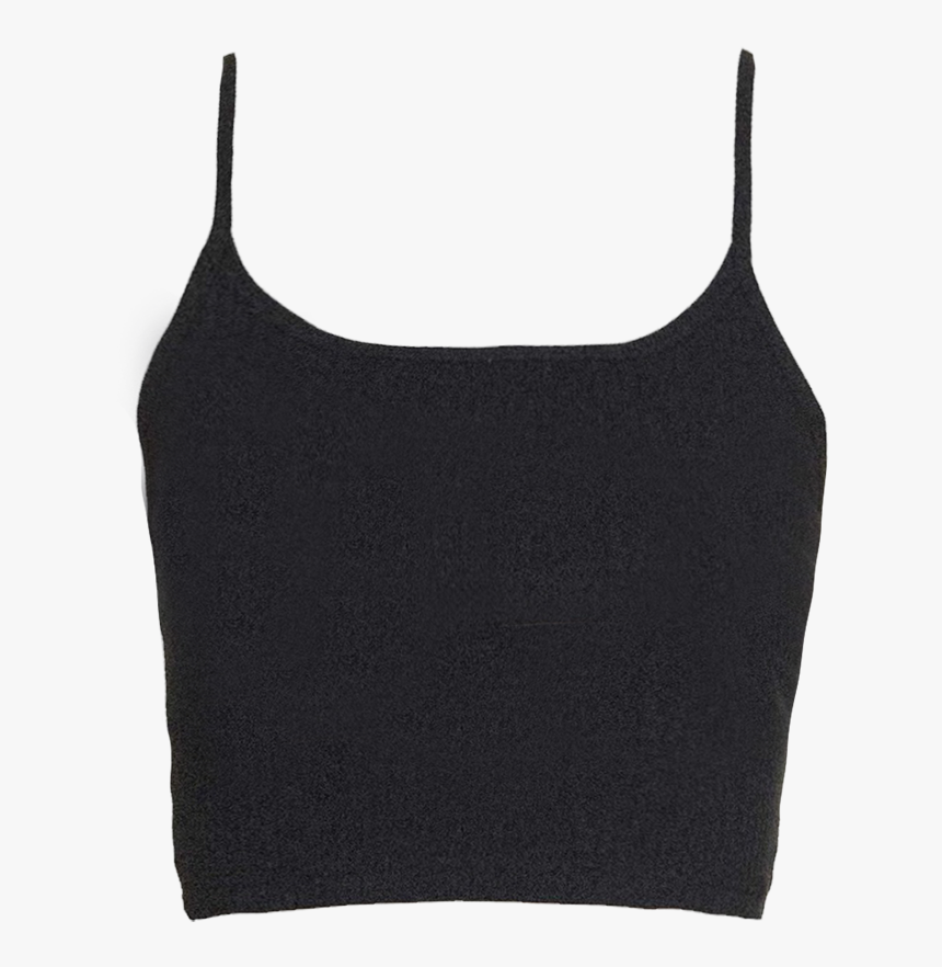 Cropped Cami Top Black, HD Png Download - kindpng