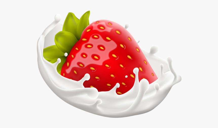Vector With Splash Png - Strawberry Png, Transparent Png, Free Download