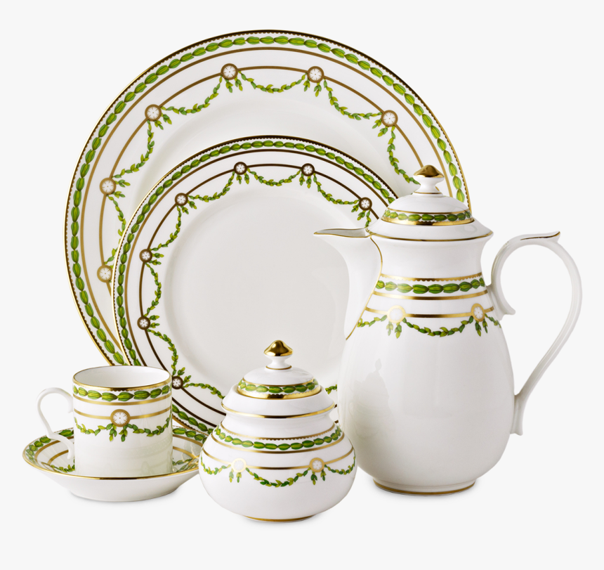 Thomas Goode Green Garland Tableware - Ceramic, HD Png Download, Free Download