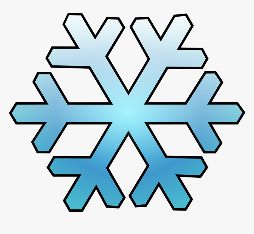 Free Blue Snowflake Clip Art - Clipart Snowflake, HD Png Download, Free Download