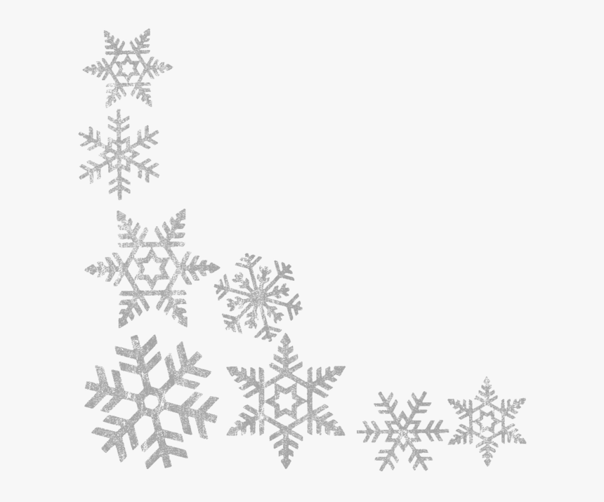 White Snowflake Border Clipart, HD Png Download, Free Download