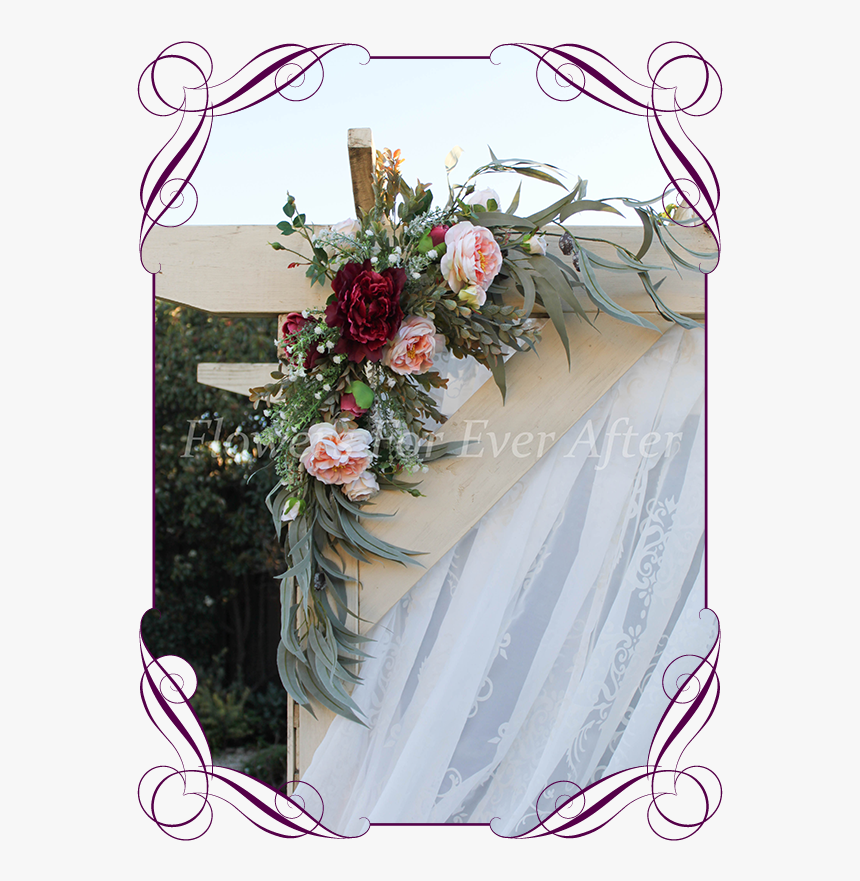 Silk Faux Flower Wedding Arbor Arch Corner Decoration - Flower Girls Basket Design, HD Png Download, Free Download