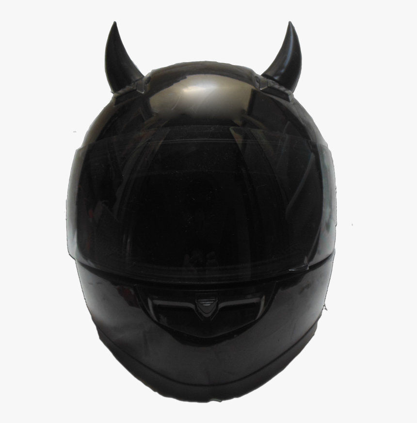 Black Helmet Devil Horns - Motorcycle Helmet, HD Png Download, Free Download