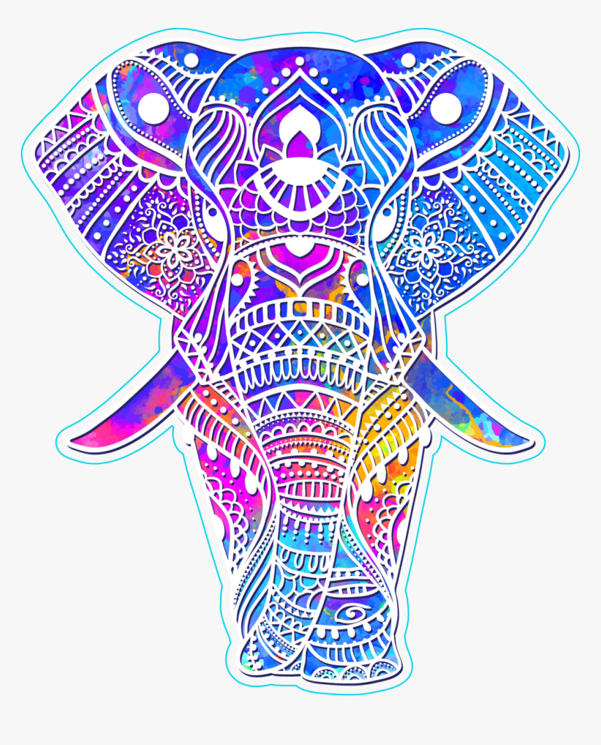 Transparent Shutter Clipart - Elephant Design In Color, HD Png Download, Free Download