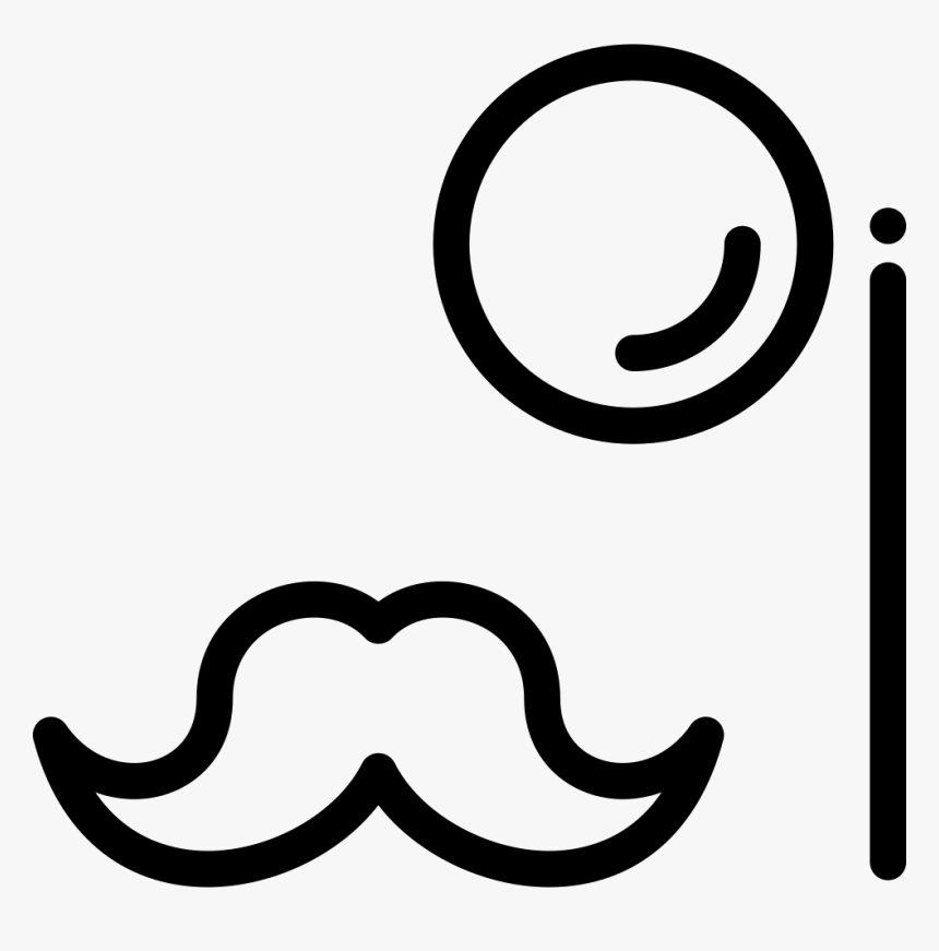 Monocle Mustache Streamline - Monocle Icon Png, Transparent Png, Free Download