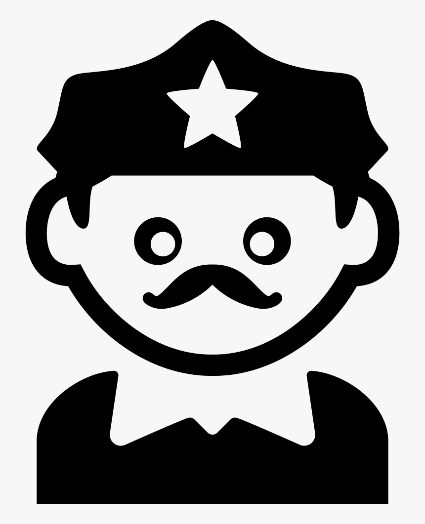 Policeman With Moustache - Young Chef Png, Transparent Png, Free Download