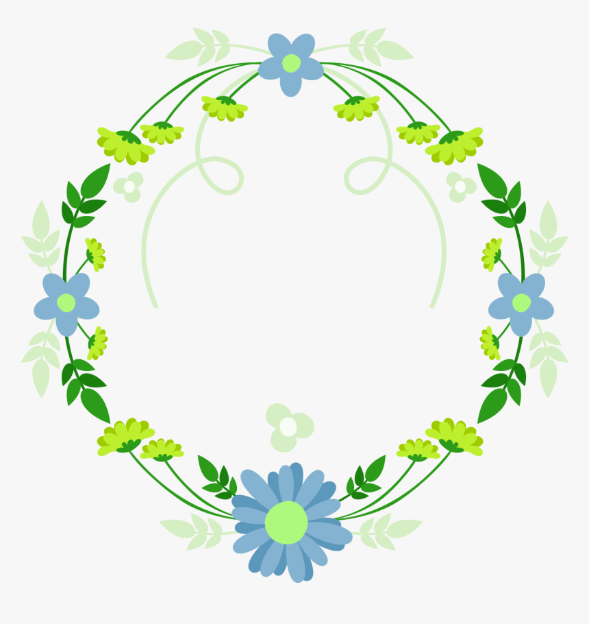 Garland Laurel Wreath Blue Green Fresh Png And Psd - Laureles De Colores Png, Transparent Png, Free Download