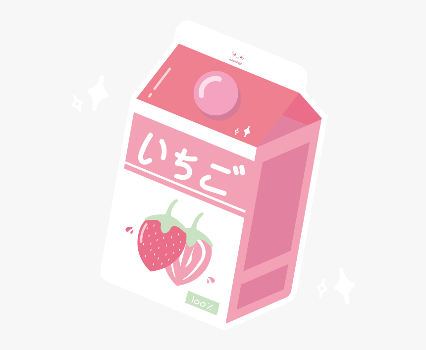 🍓🍼
#strawberry #milk #strawberrymilk #drink #cute - Strawberry, HD Png Download, Free Download