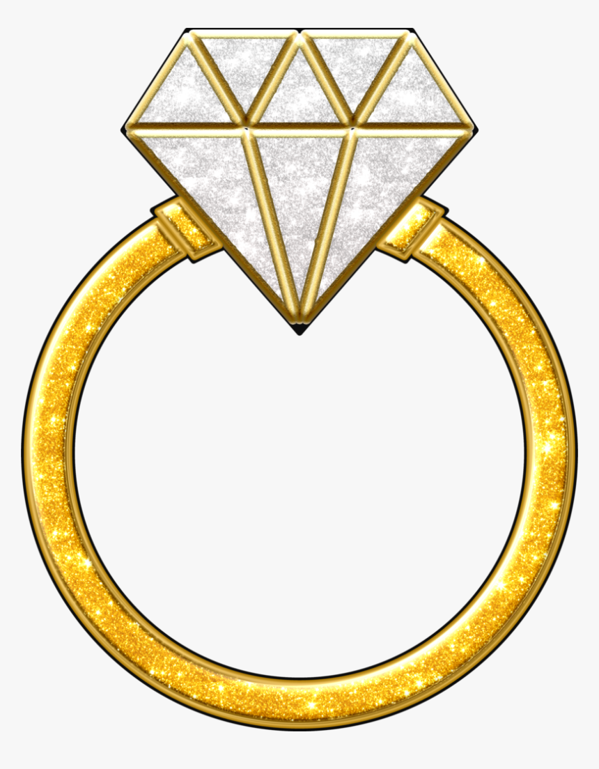 Engagement Clipart Bling Ring - Diamond Ring Photo Prop, HD Png Download, Free Download