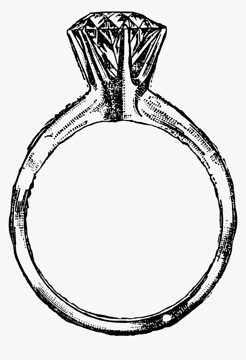 Diamond Ring Clip Art Free Clipart Images - Engagement Ring Sketch Png, Transparent Png, Free Download