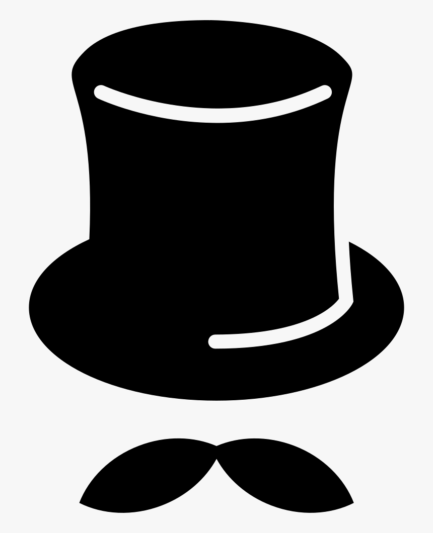 Tall Hat With Mustache - Top Hat Icon Png, Transparent Png, Free Download