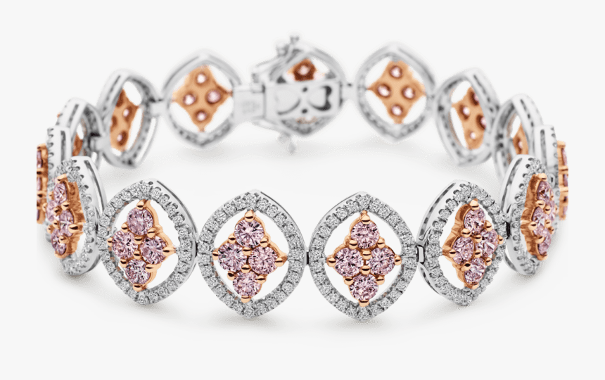 Photo Of Argyle Pink And White Diamond Bracelet- - Bracelet, HD Png Download, Free Download