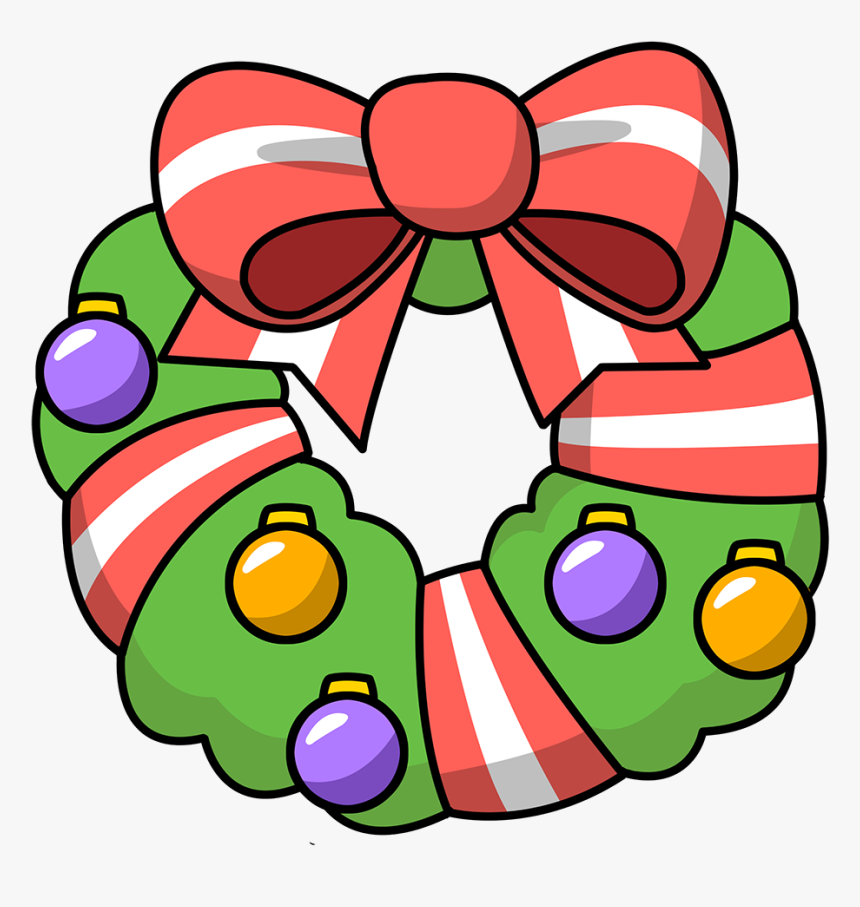 Wreath Clipart Christmas Garland Free Images Image - Christmas Wreath Cartoon Png, Transparent Png, Free Download