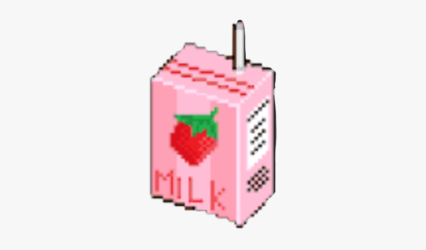 #strawberry #milk #strawberrymilk #pixel #drink #food, HD Png Download, Free Download