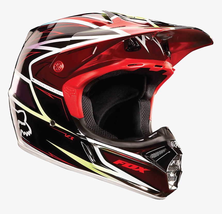 Motorcycle Helmet Png Image, Moto Helmet - Fox V3 Race Helmet Red Black, Transparent Png, Free Download