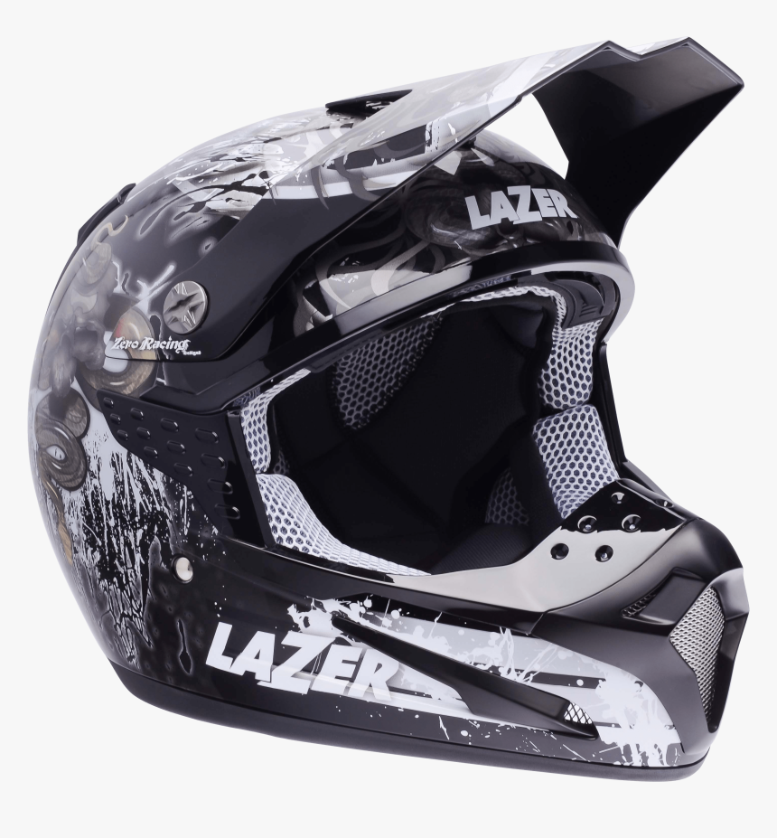 Motorcycle Helmet Lazer Smx Thin Drum Black Grey White - Motorcycle Helmet, HD Png Download, Free Download