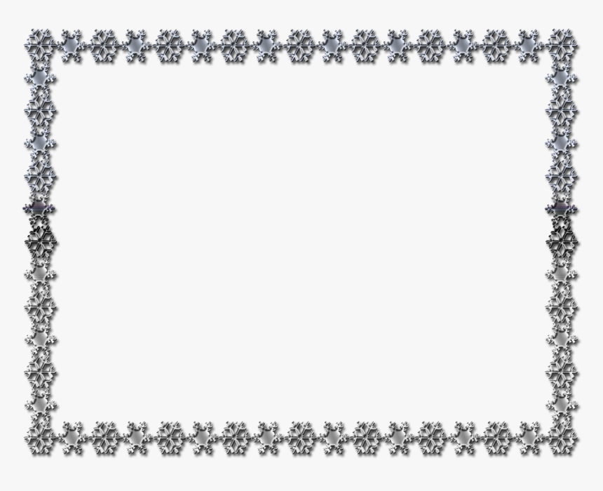 Snowflake Black And White - Transparent Snowflake Frame Png, Png Download, Free Download