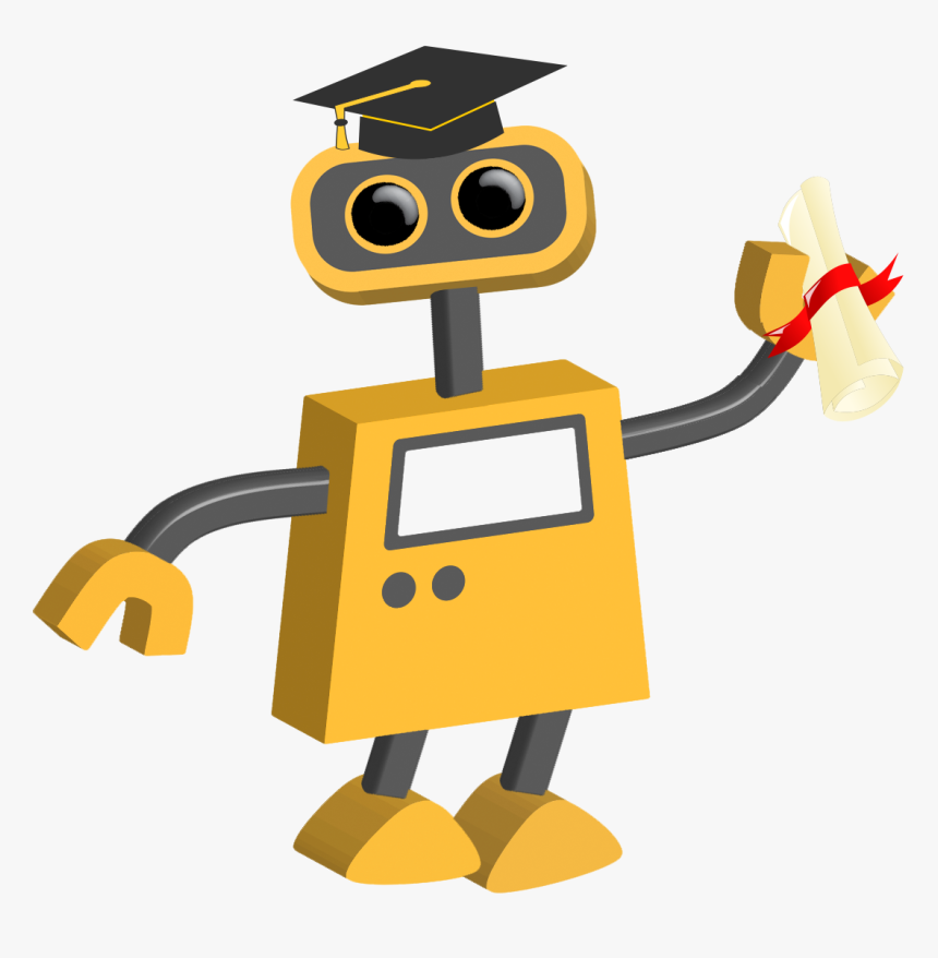 Transparent Graduation Cap Png Transparent - Transparent Background Robot, Png Download, Free Download