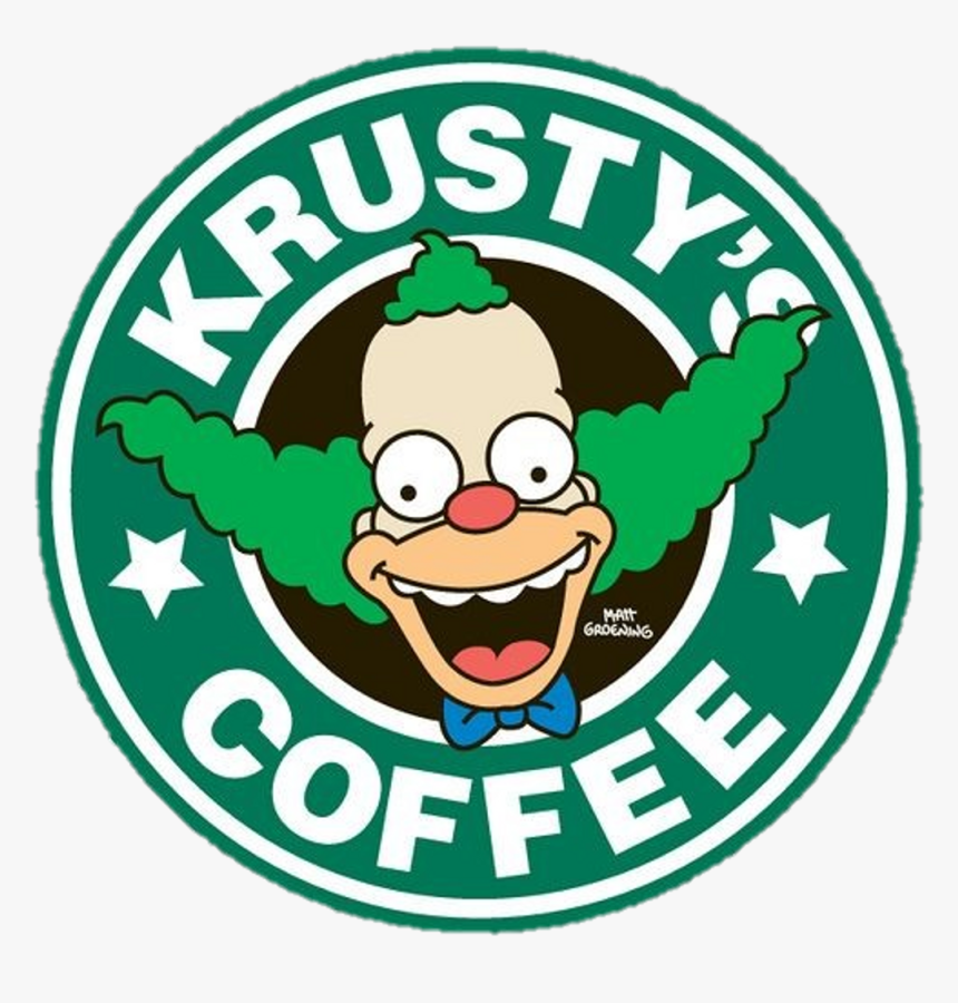 Aesthetic Tumblr Simpson Krustyband Krusty Starbucks - Starbucks Parody Logos, HD Png Download, Free Download