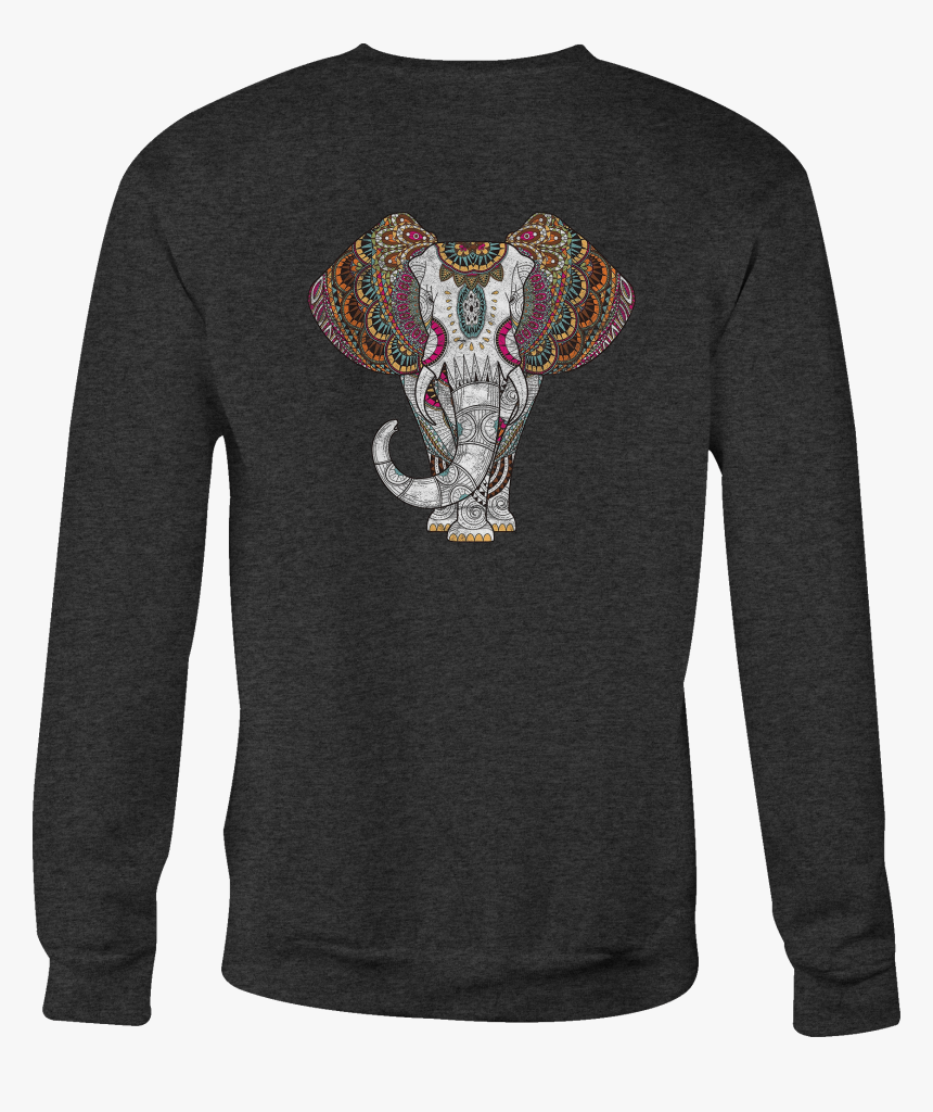 Crewneck Sweatshirt Tribal African Elephant Shirt For - Crew Neck, HD Png Download, Free Download