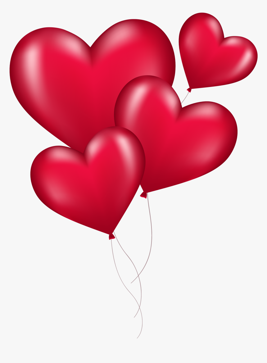 Two Heart Emoji Transparent Red Heart Png Clipart - Heart Balloons Png, Png Download, Free Download